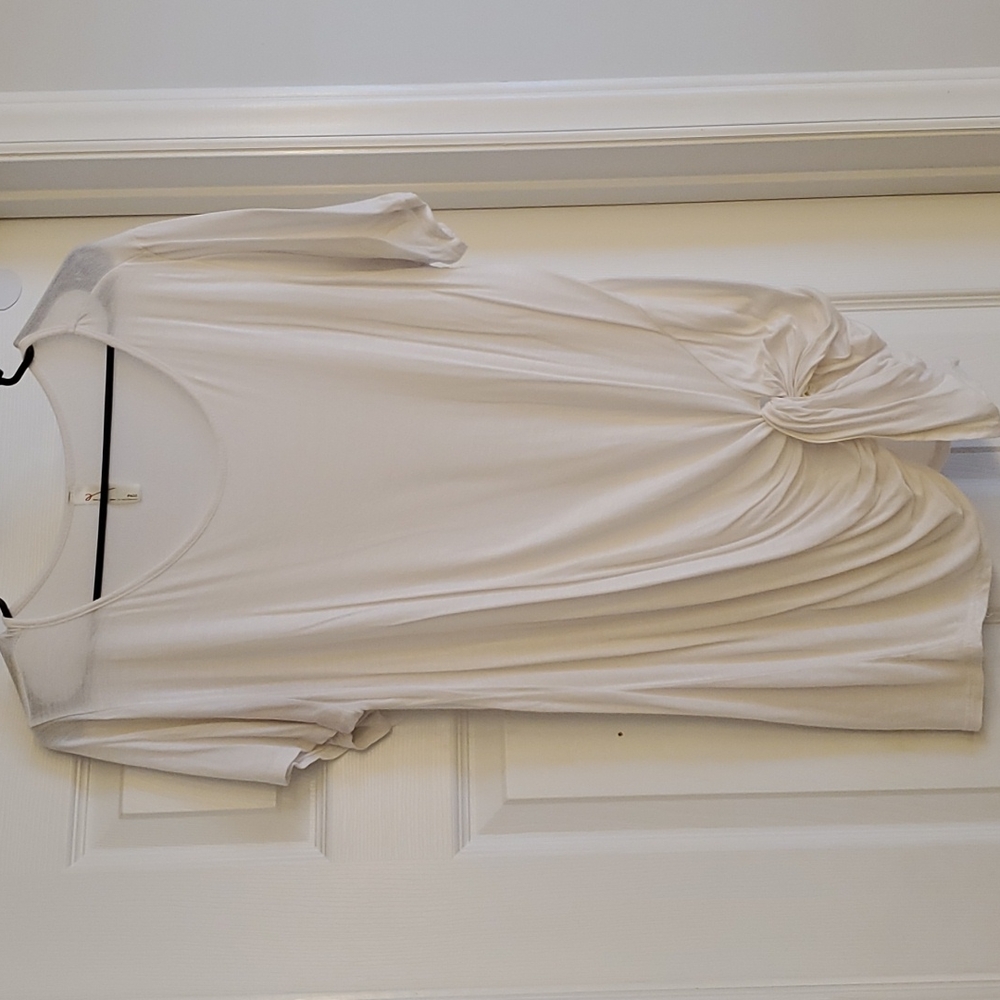 White Knot Front Tunic